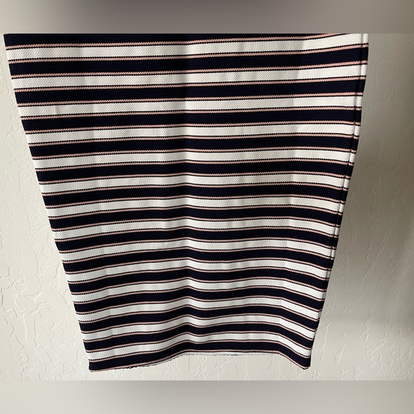 Lovers + Friends, Reformation Bodycon Pencil Striped Skirt,Navy & Pastel—XS••• - Picture 8 of 16
